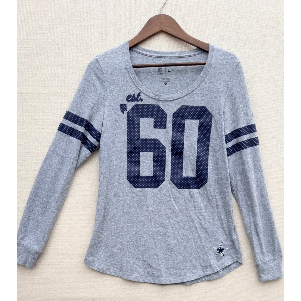 Nike NFL Dallas Cowboys Womens XL Long Sleeve Gray Shirt 60 Graphic 706963-063